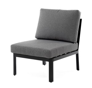 Диванный модуль центральный алюминиевый Париж, 4sisсерый 