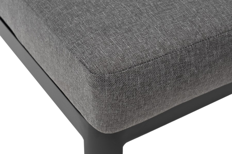 Диванный модуль центральный алюминиевый Париж, 4sisсерый 