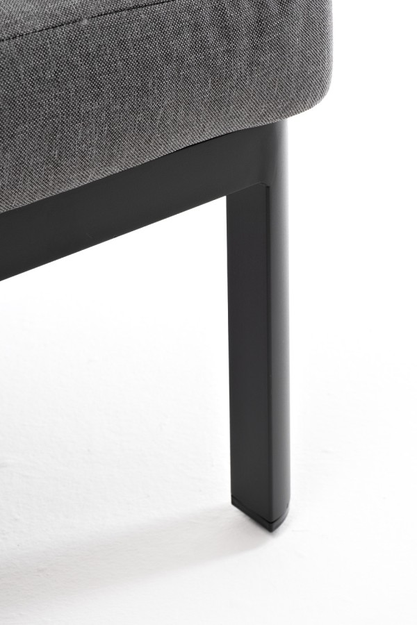 Диванный модуль центральный алюминиевый Париж, 4sisсерый 