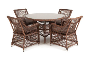 Обеденная группа Доппио коричневая 4sis