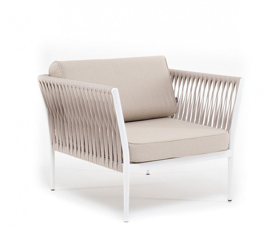 Плетеное кресло из роупа Касабланка бежевое 4sis