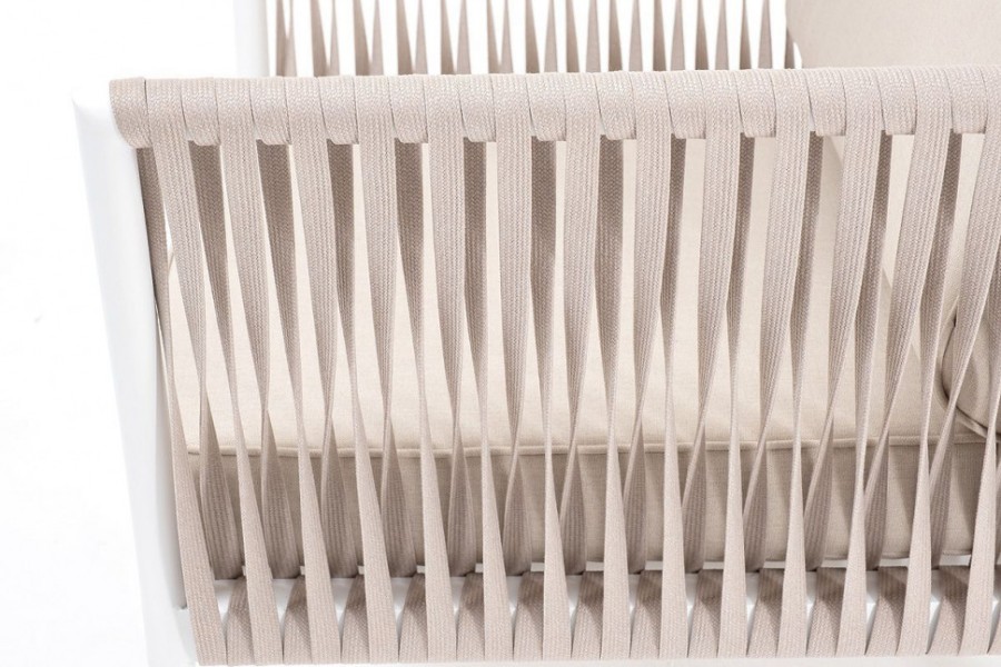 Плетеное кресло из роупа Касабланка бежевое 4sis