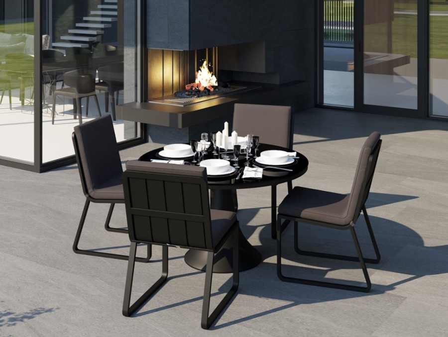 Обеденная группа Voglie Round антрацит Gardenini