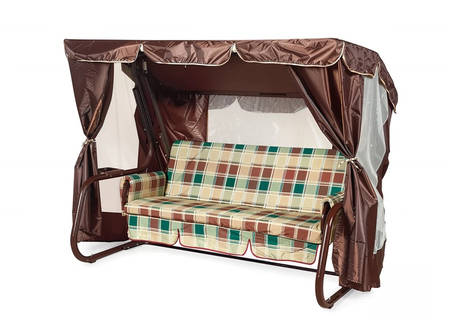Садовые качели Торнадо Lux, шоколад Garden