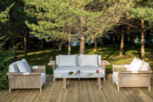 Лаунж-зона из искусственного ротанга Мальдивы, соломенный 4sis