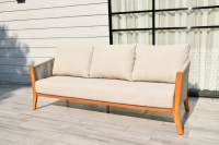 Трехместный диван из роупа Сидней, бежевый 4sis