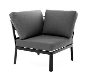 Диванный модуль угловой алюминиевый Париж, цвет серый 4sis