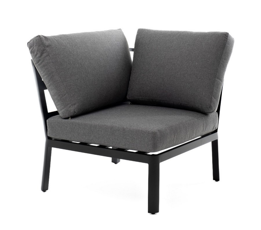 Диванный модуль угловой алюминиевый Париж, цвет серый 4sis