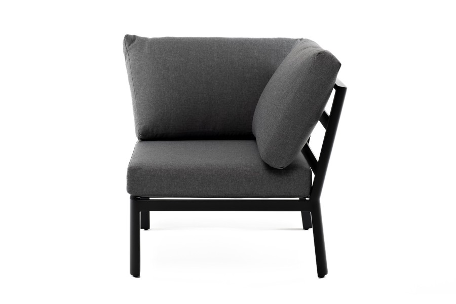 Диванный модуль угловой алюминиевый Париж, цвет серый 4sis