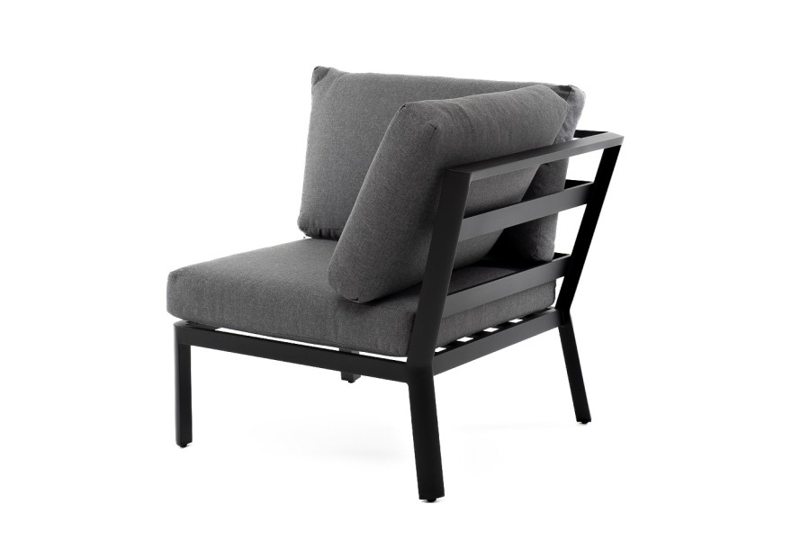 Диванный модуль угловой алюминиевый Париж, цвет серый 4sis