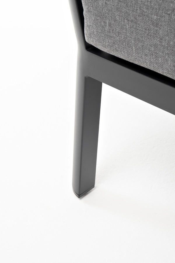 Диванный модуль угловой алюминиевый Париж, цвет серый 4sis