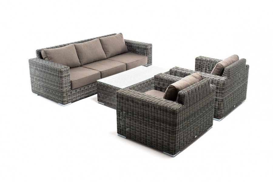 Лаунж-зона из искусственного ротанга Боно grafit 4sis