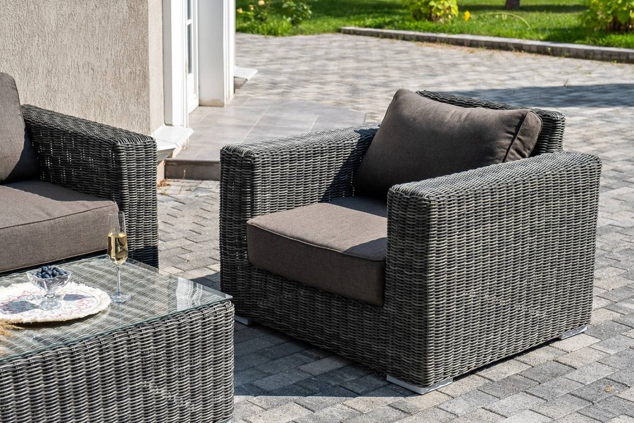 Лаунж-зона из искусственного ротанга Боно grafit 4sis