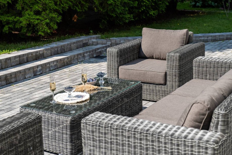 Лаунж-зона из искусственного ротанга Боно grafit 4sis