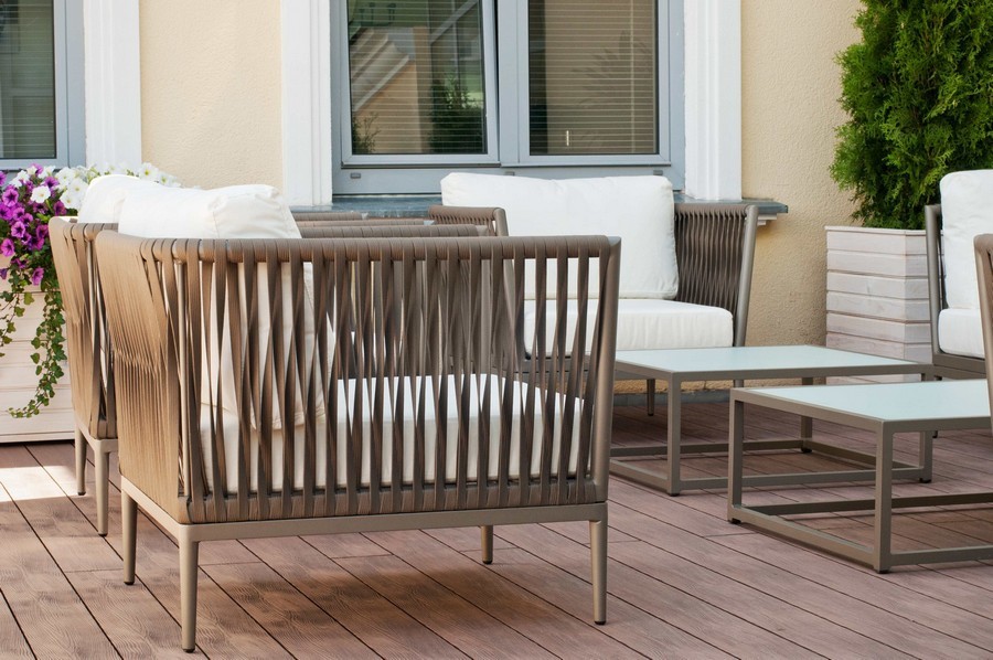 Плетеное кресло из роупа Касабланка коричневое 4sis