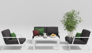 Лаунж зона Voglie белая Gardenini