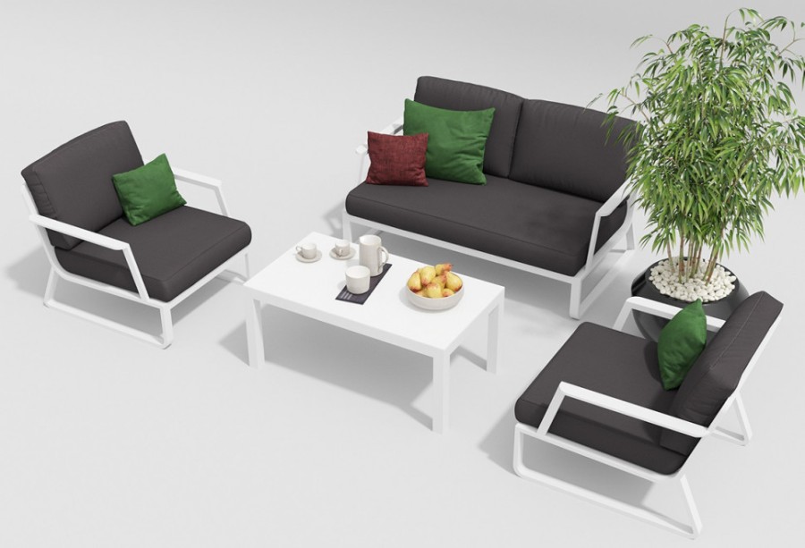 Лаунж зона Voglie белая Gardenini