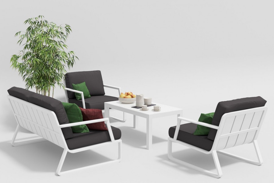 Лаунж зона Voglie белая Gardenini