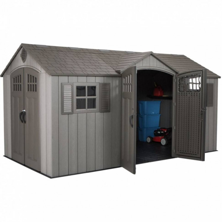 Пластиковый сарай LifeTime Double Door 15x8 фута Garden