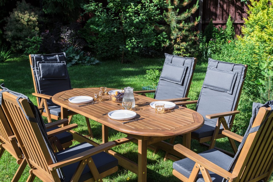 Обеденный комплект KIMBERLY 6 из акации (овальный стол) Royal Family