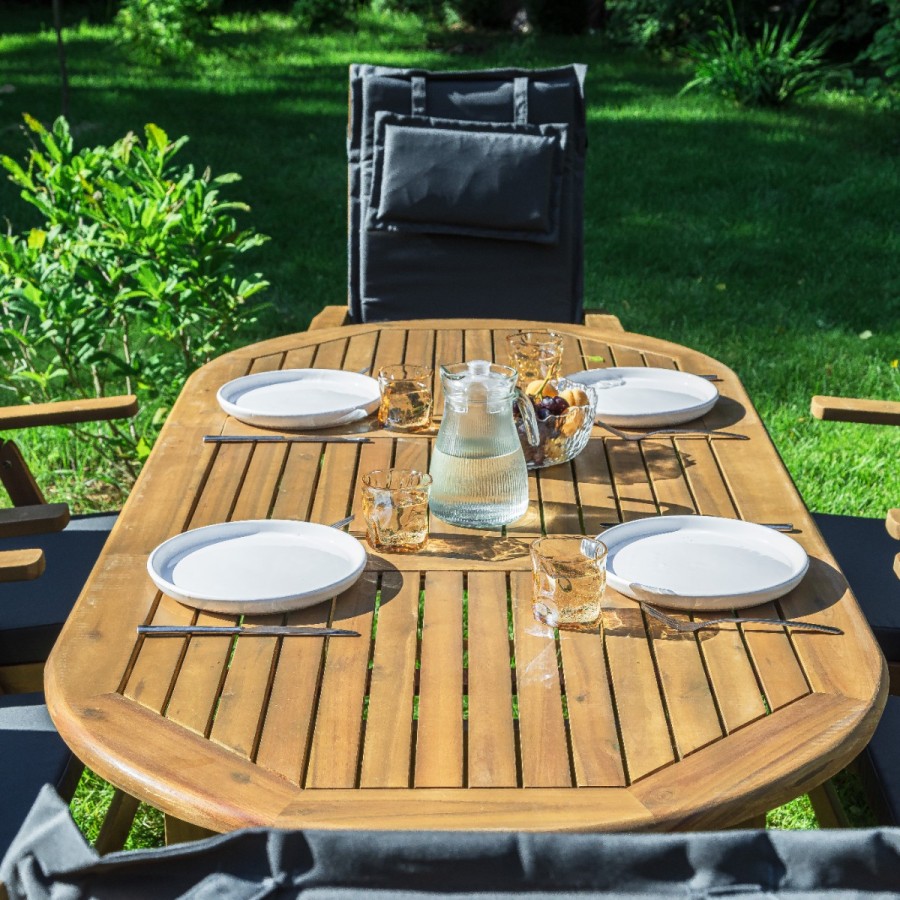 Обеденный комплект KIMBERLY 6 из акации (овальный стол) Royal Family