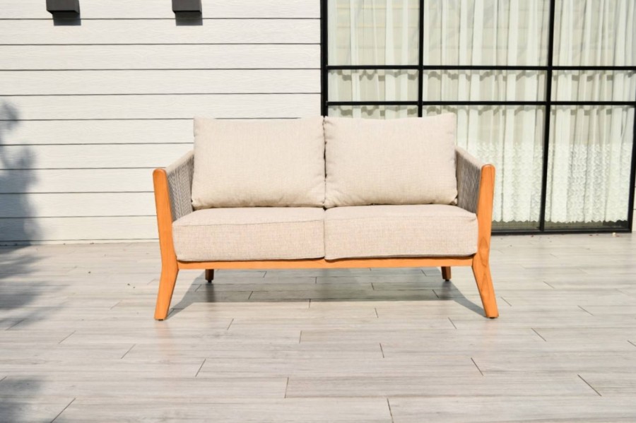 Двухместный диван из роупа Сидней-2, бежевый 4sis