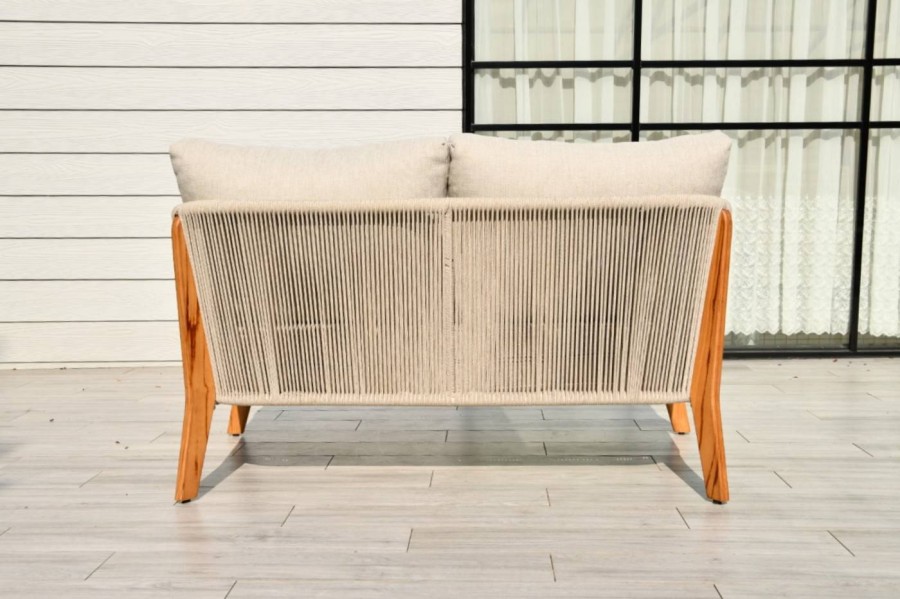 Двухместный диван из роупа Сидней-2, бежевый 4sis