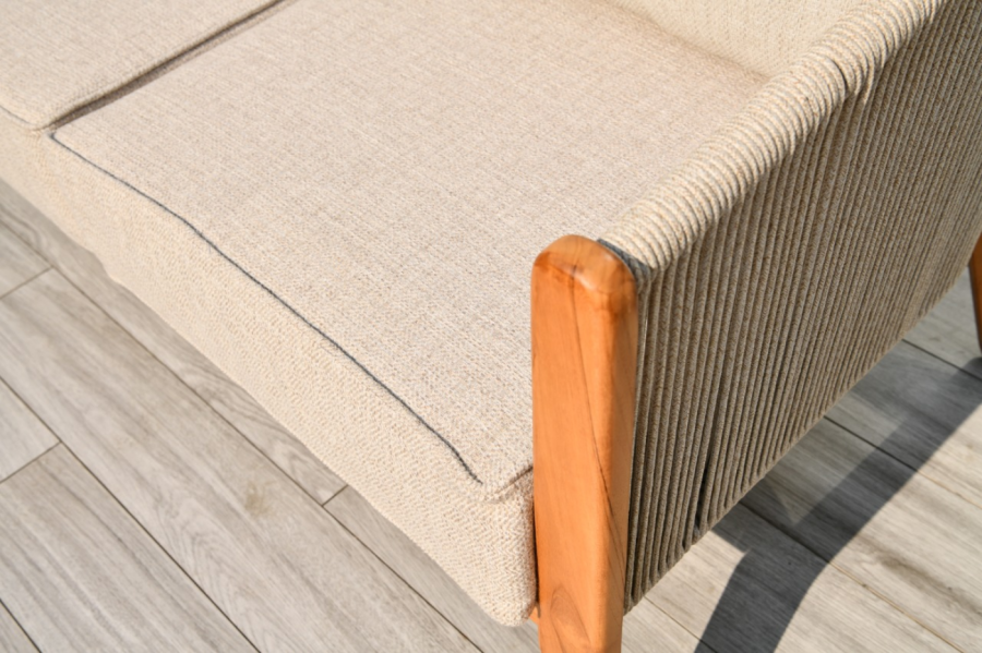 Двухместный диван из роупа Сидней-2, бежевый 4sis