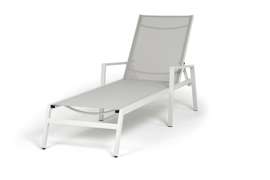Шезлонг из алюминия Парма, светло-серый 4sis 