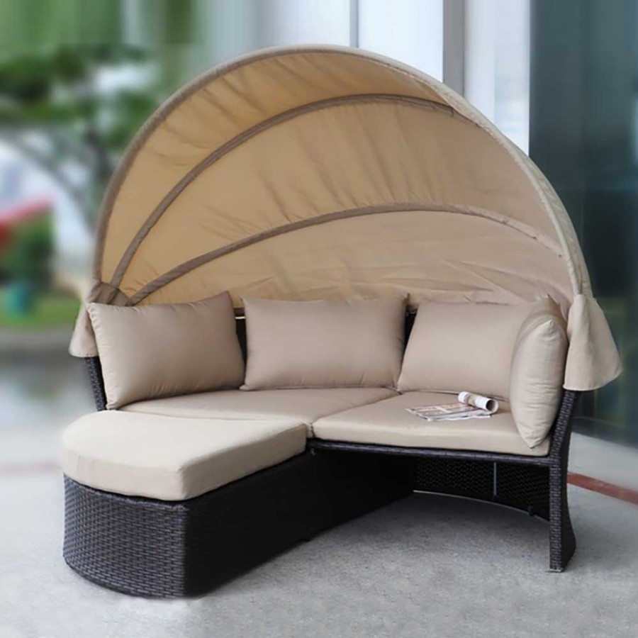 Диван-трансформер из искусственного ротанга AFM-325 Beige Афина