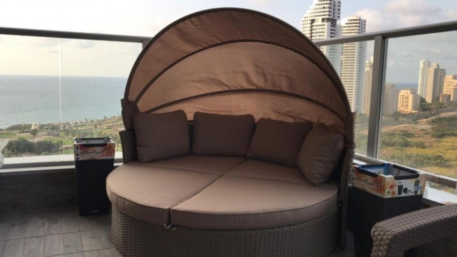 Диван-трансформер из искусственного ротанга AFM-325 Beige Афина