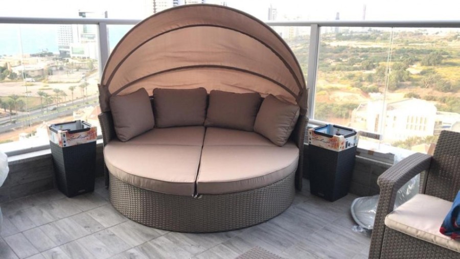 Диван-трансформер из искусственного ротанга AFM-325 Beige Афина