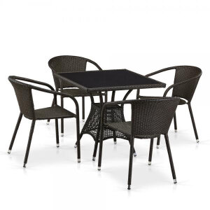 Комплект плетеной мебели T197BNS-W53/Y137C-W53 Brown Афина