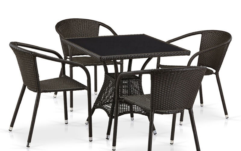 Комплект плетеной мебели T197BNS-W53/Y137C-W53 Brown Афина