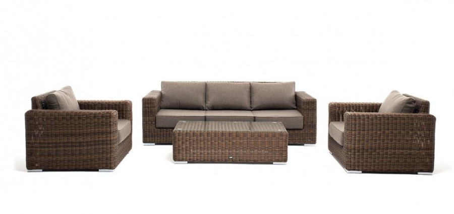 Лаунж-зона из искусственного ротанга Боно brown 4sis