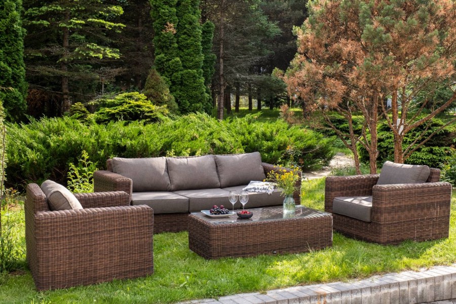 Лаунж-зона из искусственного ротанга Боно brown 4sis