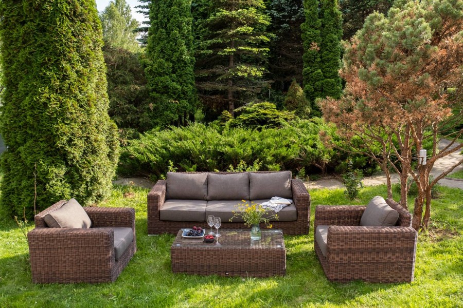 Лаунж-зона из искусственного ротанга Боно brown 4sis