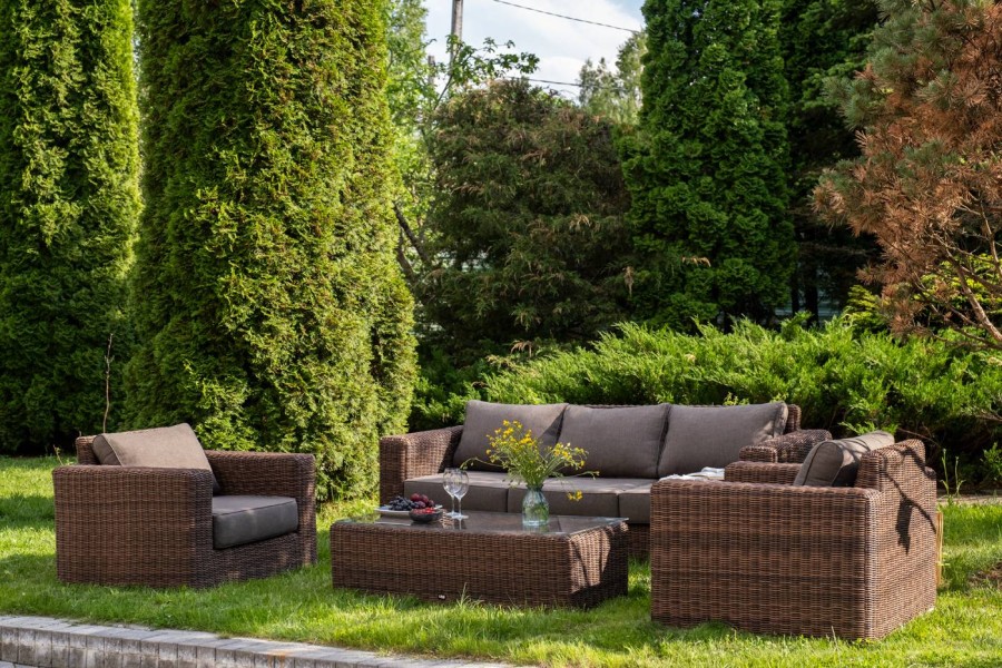 Лаунж-зона из искусственного ротанга Боно brown 4sis