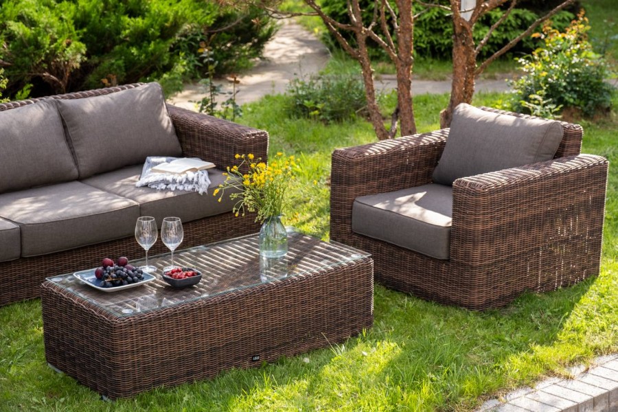 Лаунж-зона из искусственного ротанга Боно brown 4sis