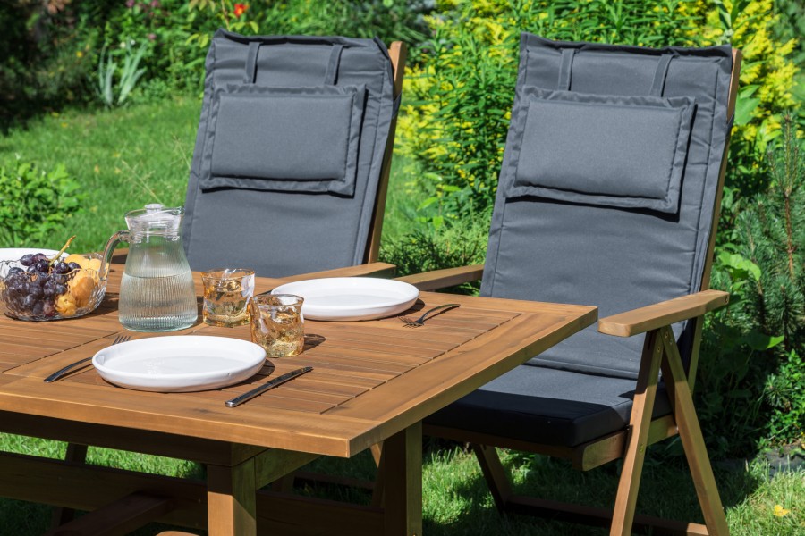 Обеденный комплект KIMBERLY 6 из акации (прямоугольный стол) Royal Family