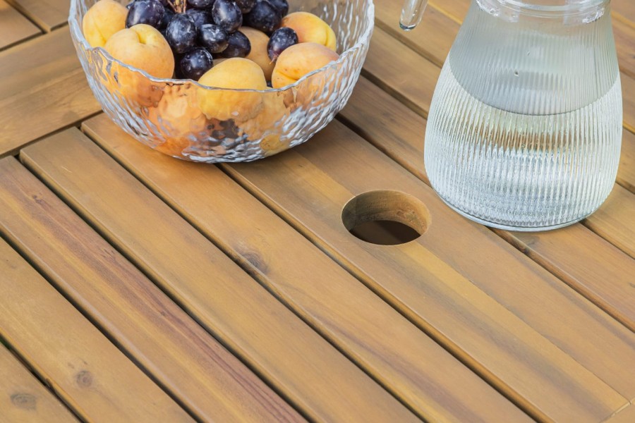 Обеденный комплект KIMBERLY 6 из акации (прямоугольный стол) Royal Family