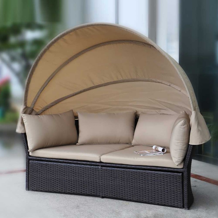 Диван-трансформер из искусственного ротанга AFM-325B Brown Афина