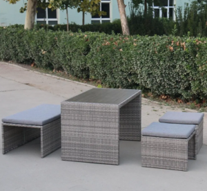 Плетеный диван-трансформер S330G-W78 Grey Афина