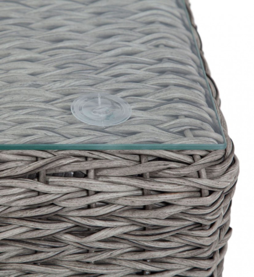 Журнальный столик плетеный Лунго гиацинт серый  4sis