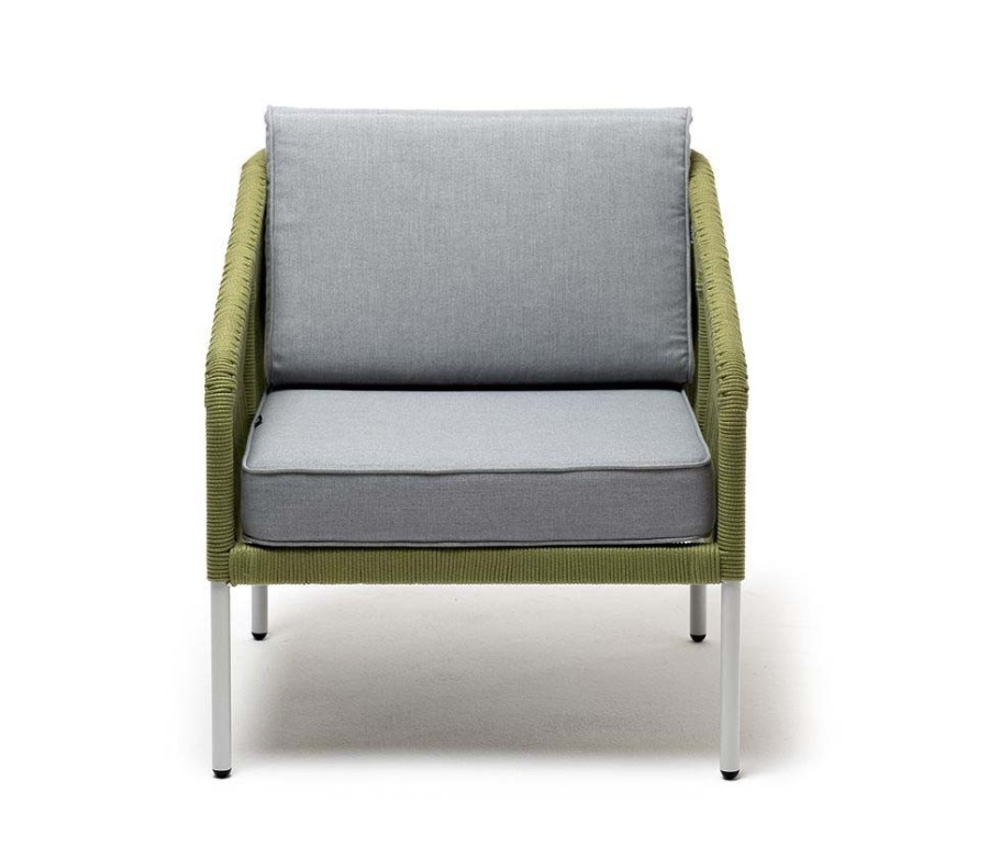 Плетеное кресло Канны из роупа салатовый 4sis