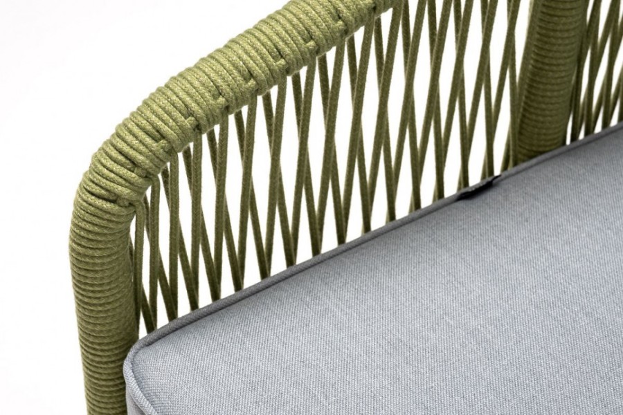 Плетеное кресло Канны из роупа салатовый 4sis