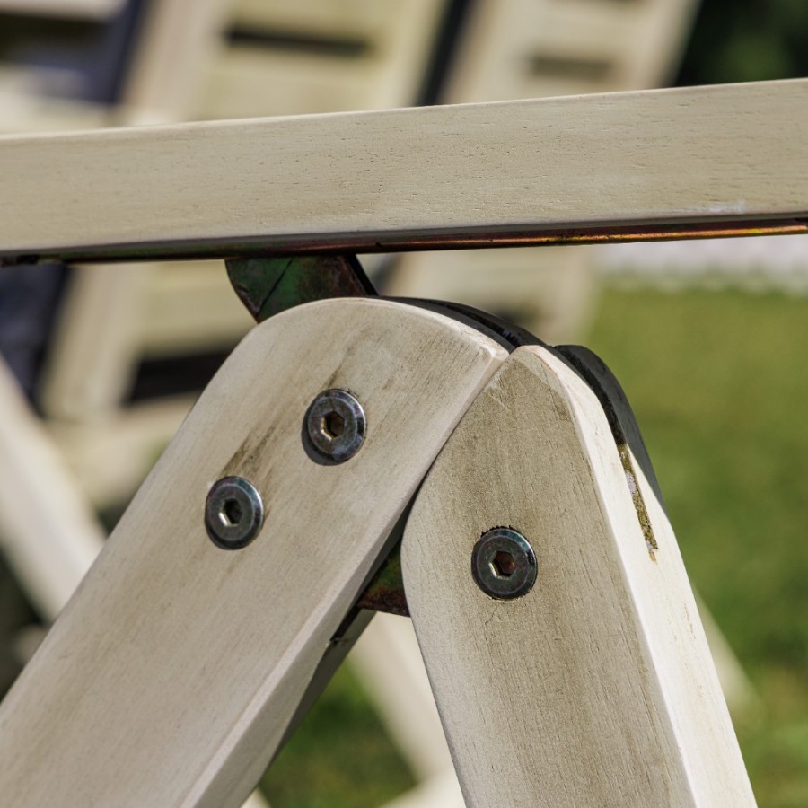 Обеденный комплект CAMILLA из акации, белый Royal Family