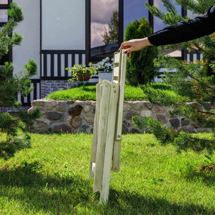 Обеденный комплект CAMILLA из акации, белый Royal Family