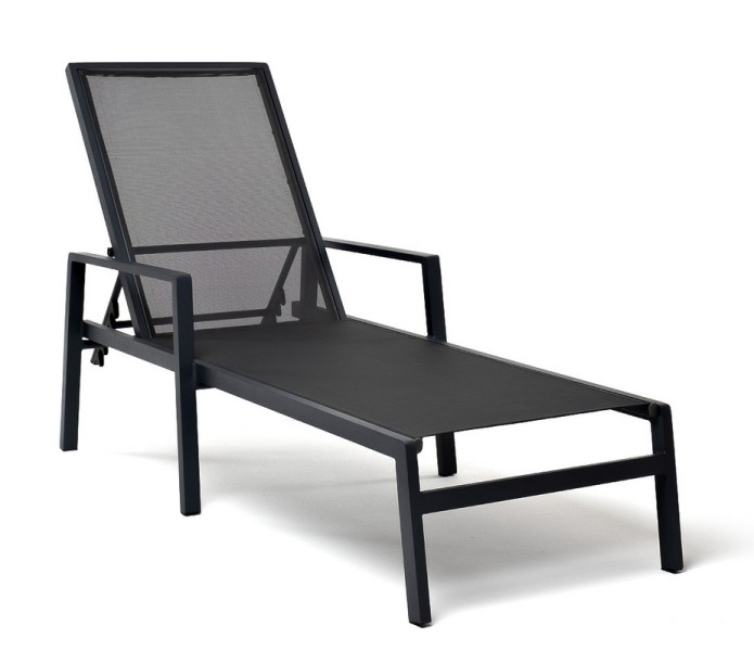 Шезлонг из алюминия Парма, темно-серый 4sis