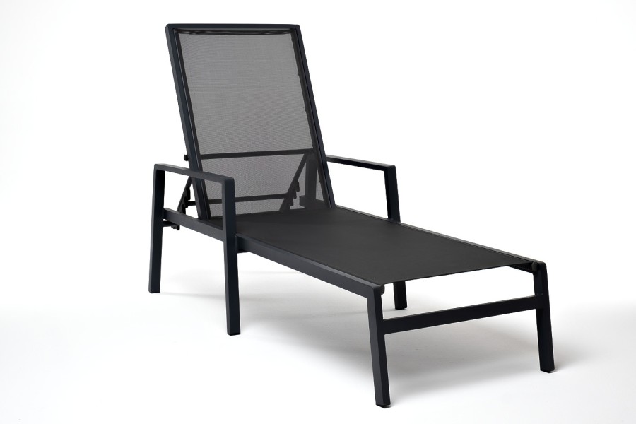 Шезлонг из алюминия Парма, темно-серый 4sis